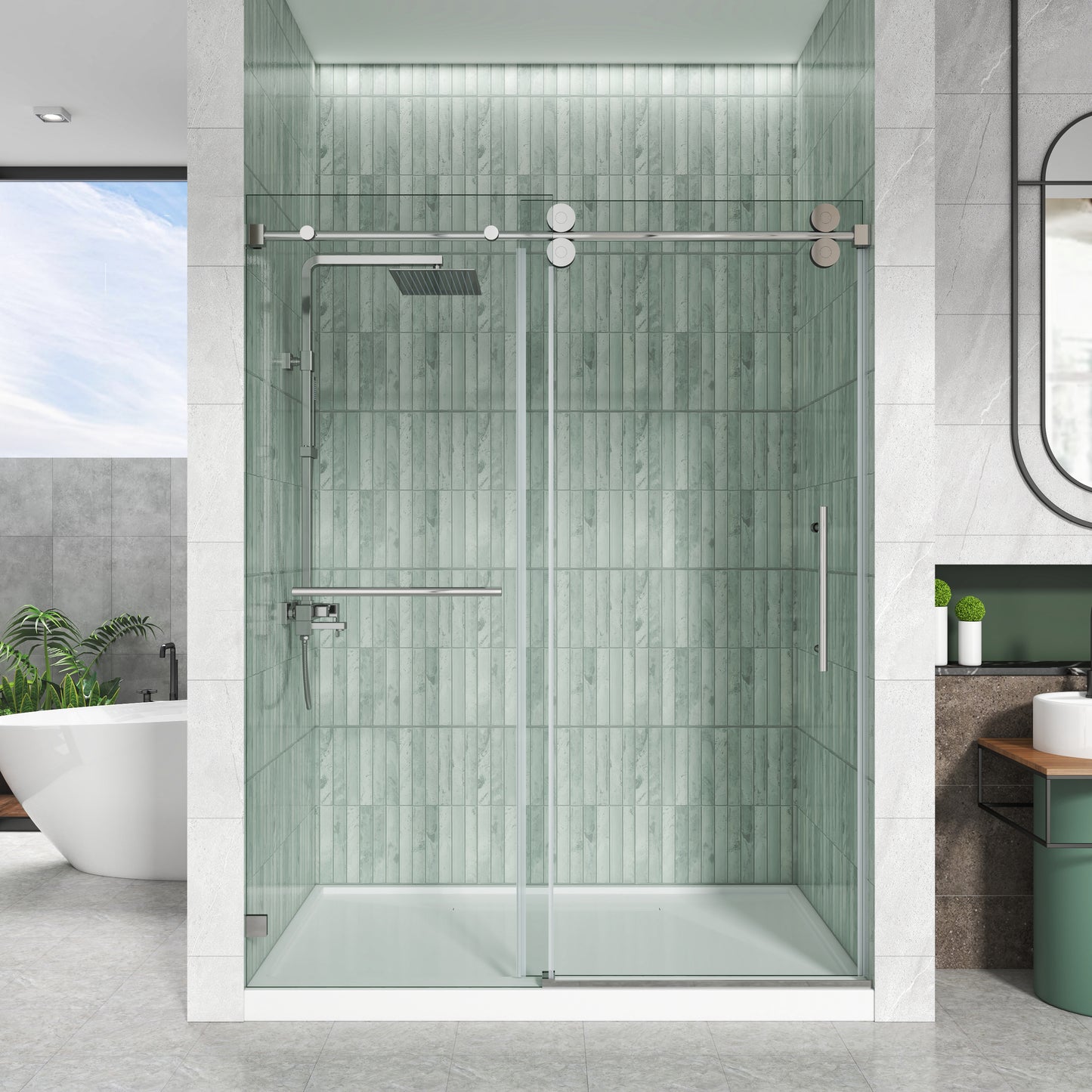 LXS04 Chrome Frameless Shower Door