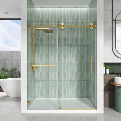 LXS04 Brushed Gold Frameless Shower Door