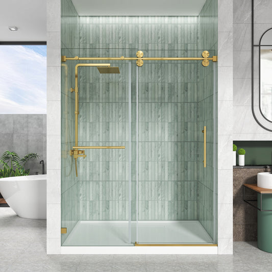 LXS04 Brushed Gold Frameless Shower Door
